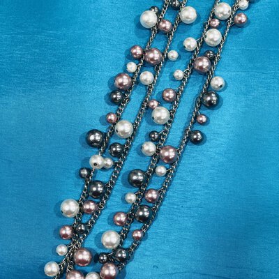  Multi-Coloured Faux Pearls Necklace