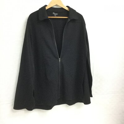 'REDUCED' Threadz Black Zip Poncho