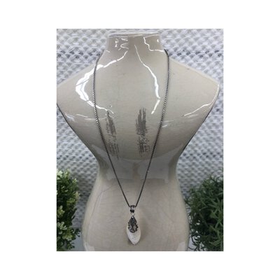925 Silver Necklace With 925 Mother Pearl Pendant 