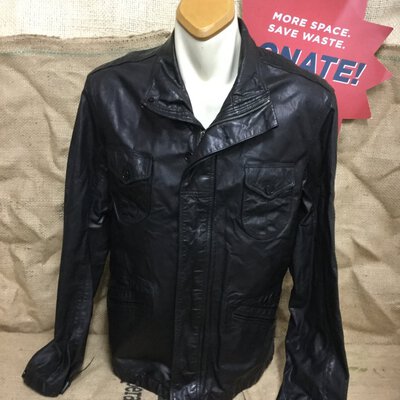 'REDUCED' Leather Black men’s jacket 