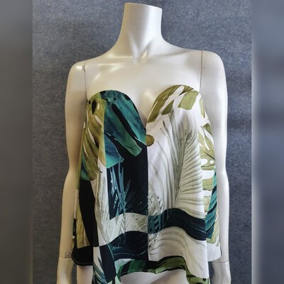 "REDUCE" YDE Women Top Size 6 Leaf Pattern 