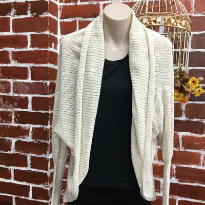 *CLEARANCE*Australia's Next Top Model, Women's Cream & Gold Drape Cardigan, Size S/M