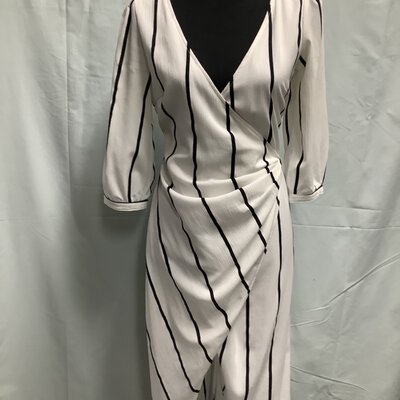 *Reduced* Morning Mist, Womens Dress, 10, White/Black