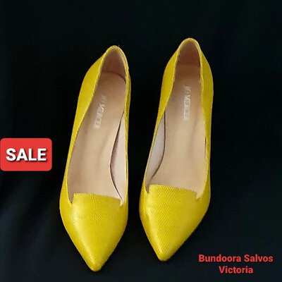 **REDUCED **  "JO MERCER" Roxette Yellow Lizard Stilletos SIZE 6 R.R.P $189