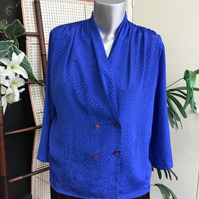 *CLEARANCE*Target, Women's Retro Blouse, Size 16, Cobalt Blue 