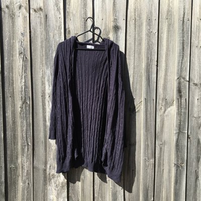 **LAST CHANCE CLEARANCE** CURVACEOUS Women's Hooded Longline Cardigan, Size XL